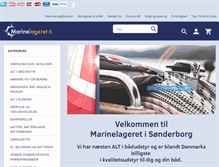 Tablet Screenshot of marinelageret.dk